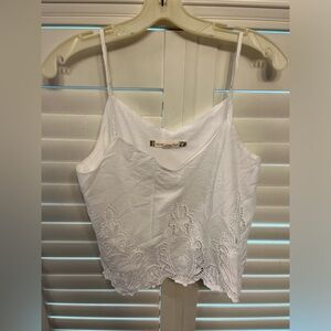 White Chelsea and violet top